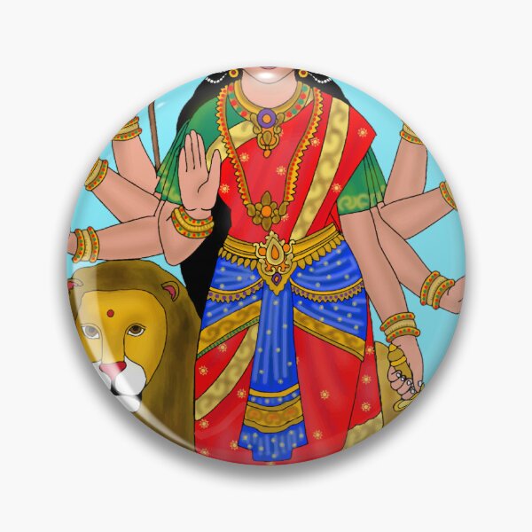 Item preview, Goddess Durga Drawing – Divine Hindu Art designed and sold by Harshit_Digital_Arts.