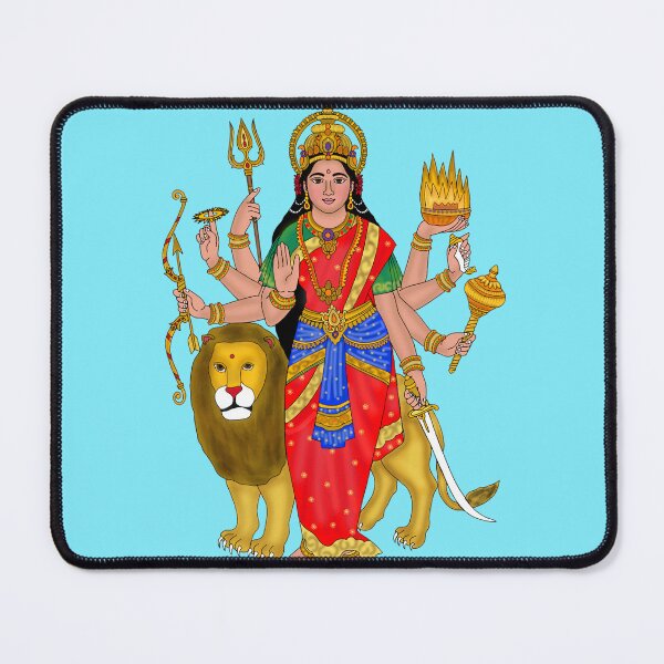 Item preview, Goddess Durga Drawing – Divine Hindu Art designed and sold by Harshit_Digital_Arts.