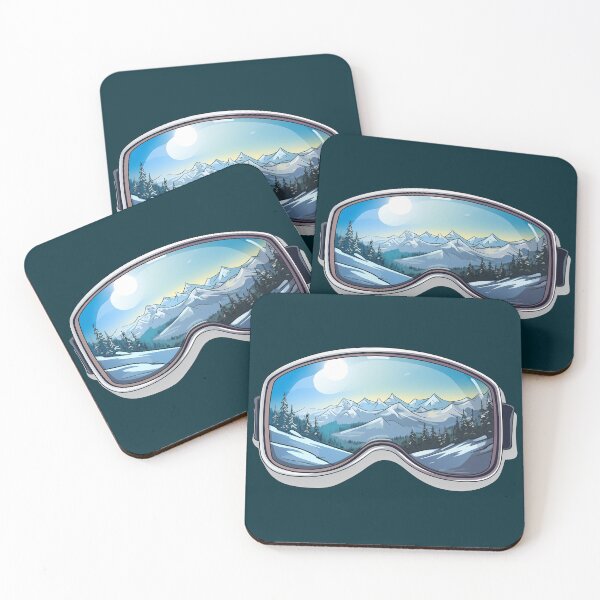 Item preview, Winter Sunrise Snow Goggles Art Ski Snowboard Mountain Landscape designed and sold by meganohm.