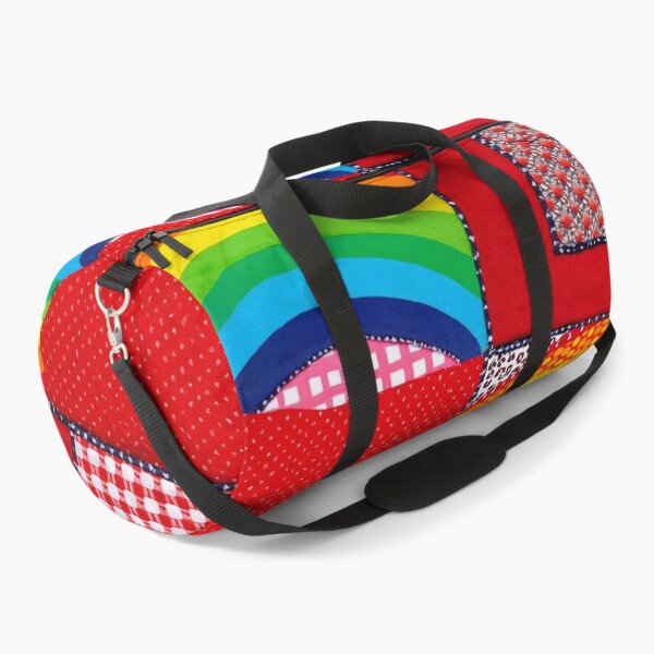 Item preview, Rainbow Arches with Red Patchwork Squares designed and sold by SassyArtistry.