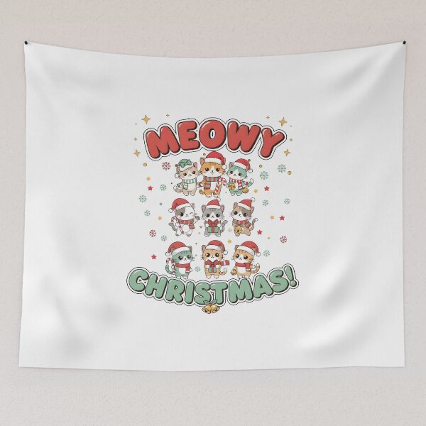 Item preview, Meowy Christmas cats designed and sold by Dazzle-Sizzle.