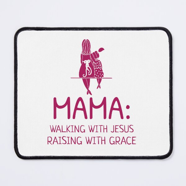 Item preview, Walking with Jesus, Raising with Grace Christian Mom T-shirt designed and sold by Ever-Kind.