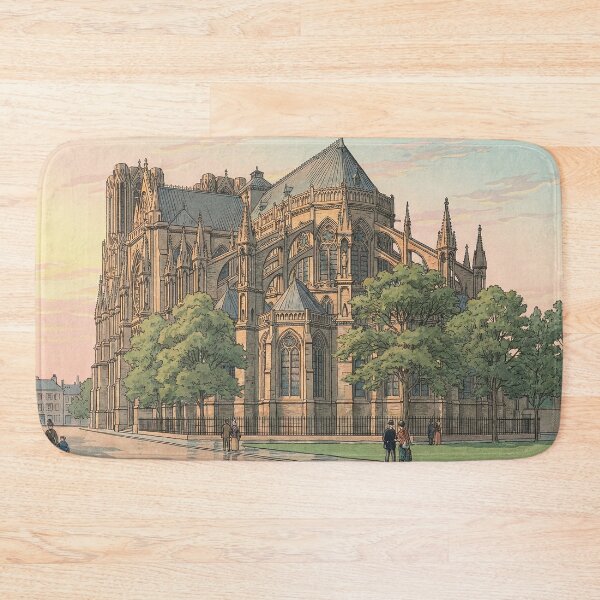Item preview, Reims Cathedral Japanese Woodblock Print designed and sold by Takeda-art.