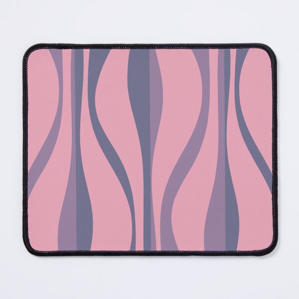 Item preview, Mid Century Modern Retro Lounge Striped Ogee Pattern Pink Purple designed and sold by kierkegaard.