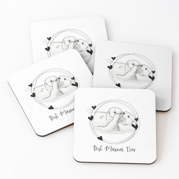 Item preview, Best Mama Ever. Sea Otter Mother and Baby Otter design designed and sold by SofikoDesigns.