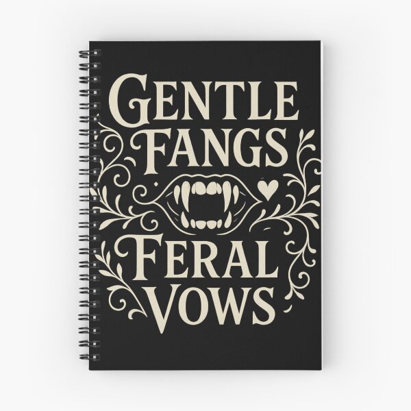 Item preview, Vampire Fangs & Flourishes – “Gentle Fangs, Feral Vows” – Gothic Dark Romance Design designed and sold by Mouraludia.