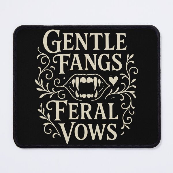 Item preview, Vampire Fangs & Flourishes – “Gentle Fangs, Feral Vows” – Gothic Dark Romance Design designed and sold by Mouraludia.