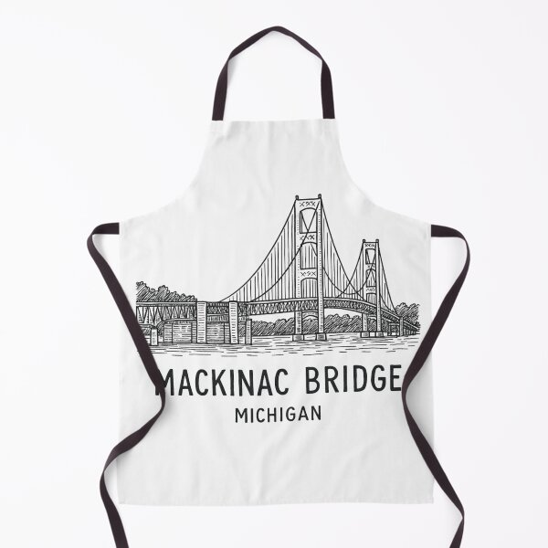 Item preview, Mackinac Bridge Michigan Minimalist Line Art designed and sold by CirySketchCo.