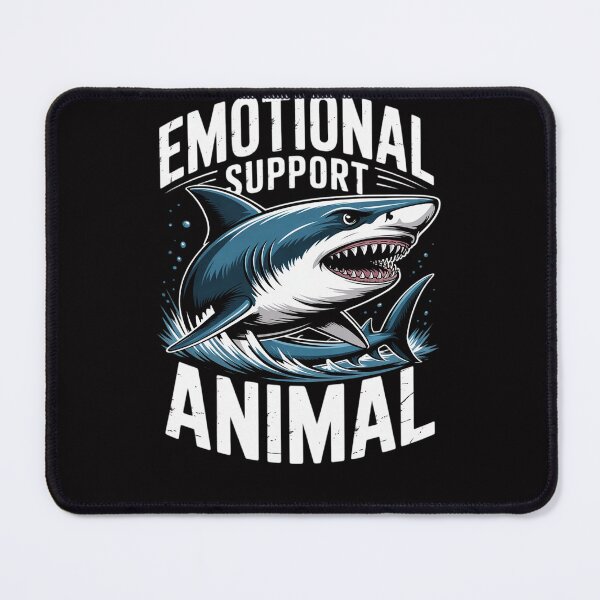 Item preview, Emotional Support Animal Scary Shark Pun Humor Shark designed and sold by Viepenny.