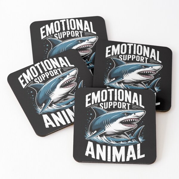 Item preview, Emotional Support Animal Scary Shark Pun Humor Shark designed and sold by Viepenny.