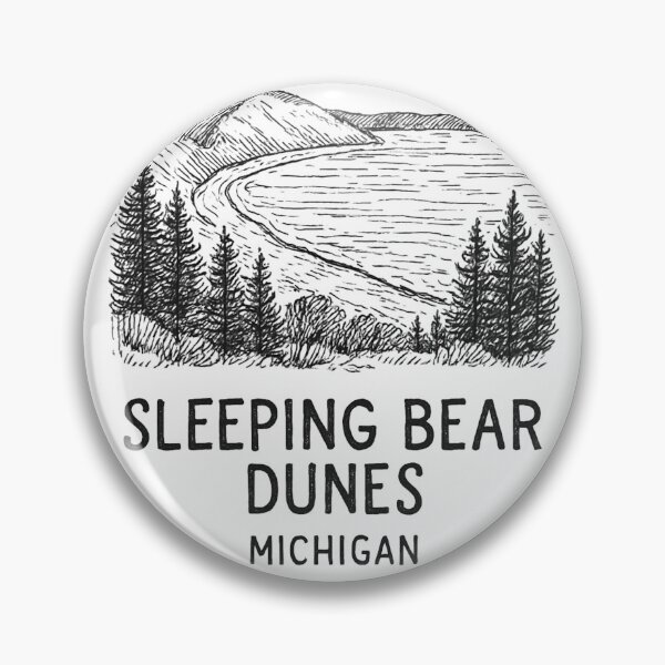 Item preview, Sleeping Bear Dunes Michigan Minimalist Nature Line Art designed and sold by CirySketchCo.