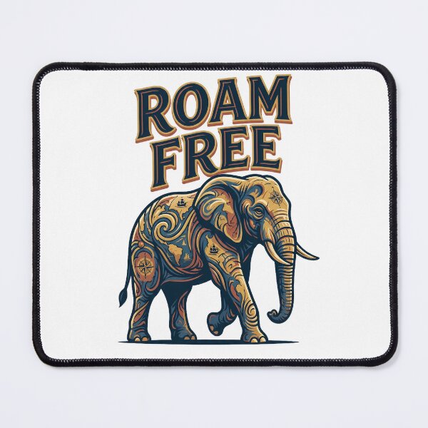 Item preview, Roam Free Elephant Travel Map Explorer designed and sold by Quillway.