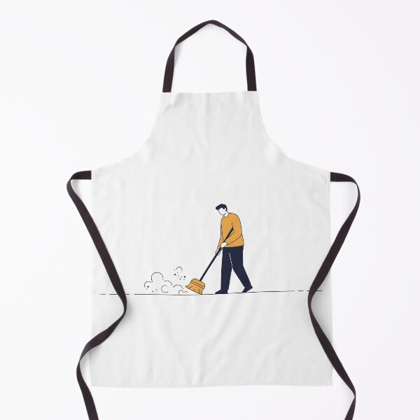 Item preview, Man Sweeping Floor Minimalist Illustration designed and sold by saiful020.