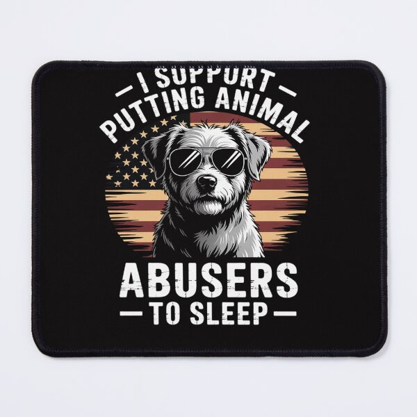 Item preview, Doodle USA Flag I Support Putting Animal Abusers To Sleep designed and sold by Viepenny.