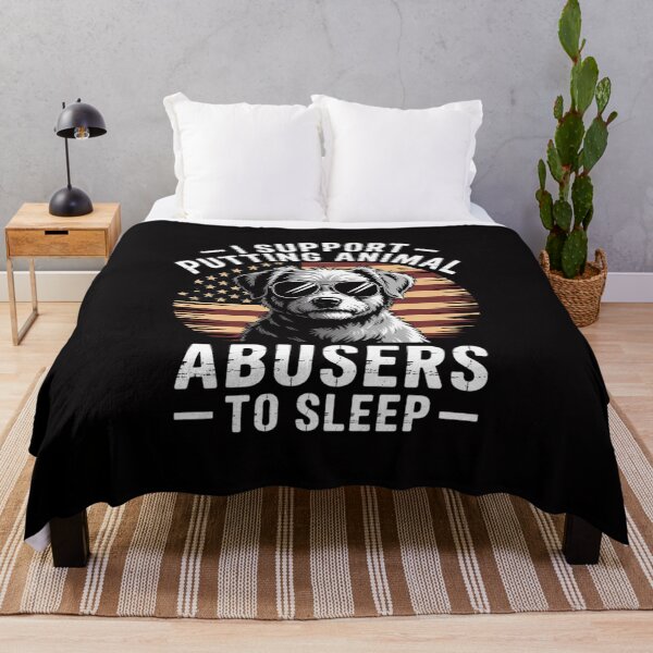 Item preview, Doodle USA Flag I Support Putting Animal Abusers To Sleep designed and sold by Viepenny.