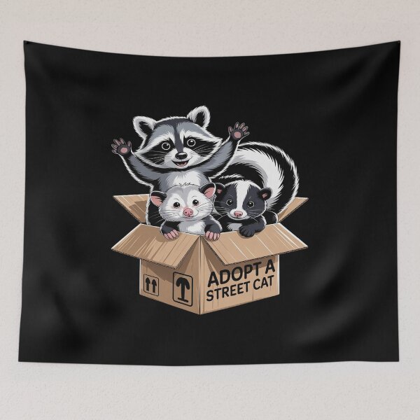 Item preview, Team Trash Opossum Racoon Skunk Lover Adopt A Street Cat designed and sold by Sandrhaus.