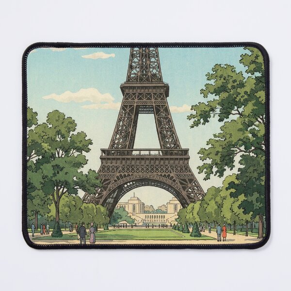 Item preview, Eiffel Tower Japanese Woodblock Print designed and sold by Takeda-art.
