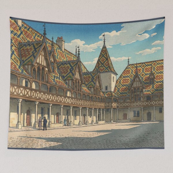 Item preview, Hospices de Beaune Japanese Woodblock Print designed and sold by Takeda-art.