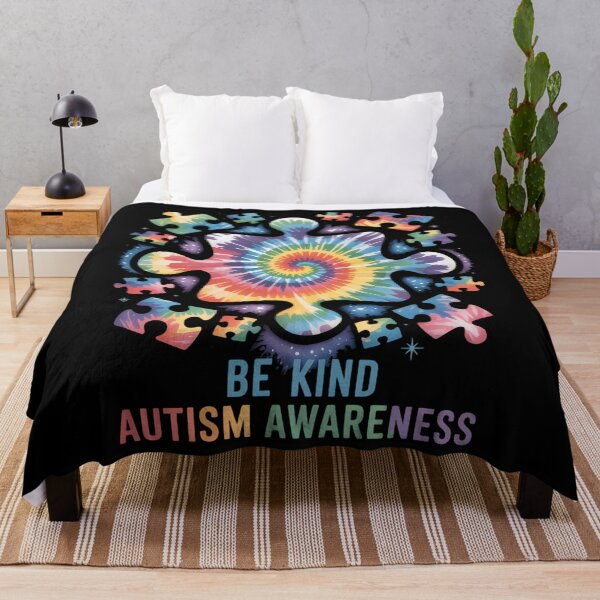 Item preview, Be Kind Puzzle Pieces Tie Dye Autism Awareness designed and sold by CruelShadesSt.