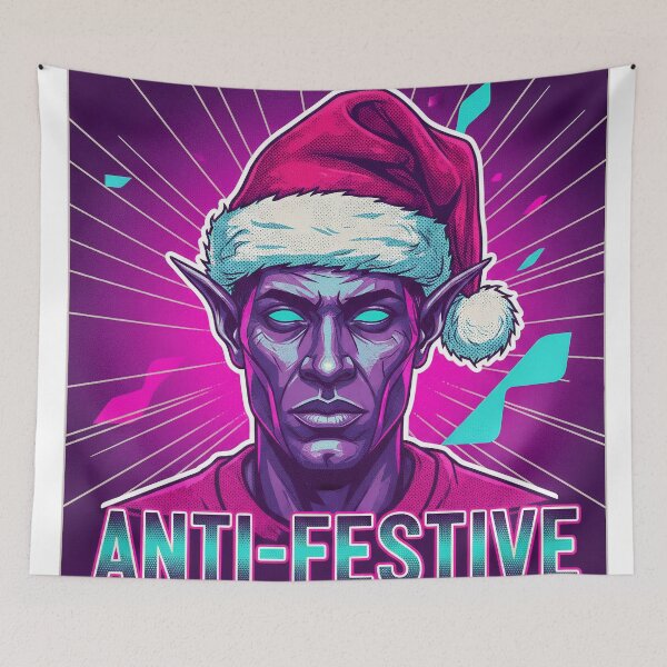 Item preview, Vaporwave Anti-Festive: The Goblincore Dark Elf Christmas designed and sold by HelixPedia.