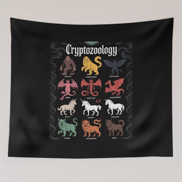 Item preview, Cryptozoology Cryptid Creatures Fantasy Mythical Monsters designed and sold by EntroRhim.