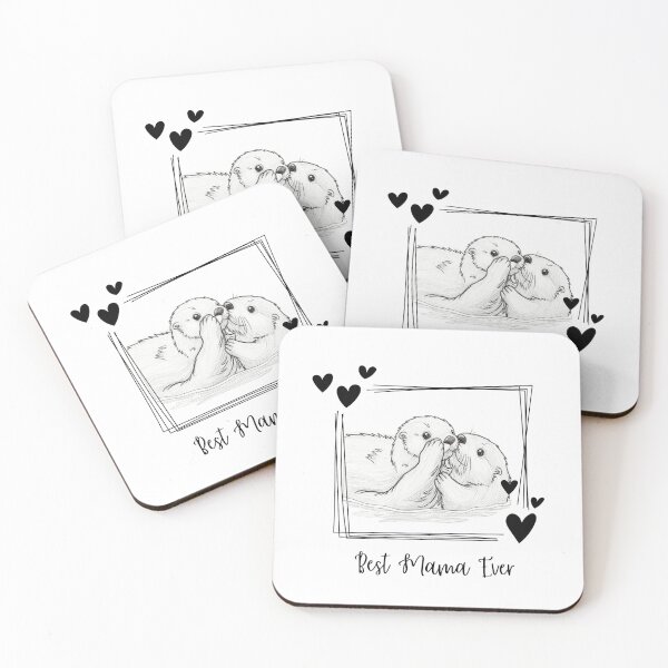 Item preview, Best Mama Ever. Sea Otter Mother and Baby Otter design designed and sold by SofikoDesigns.