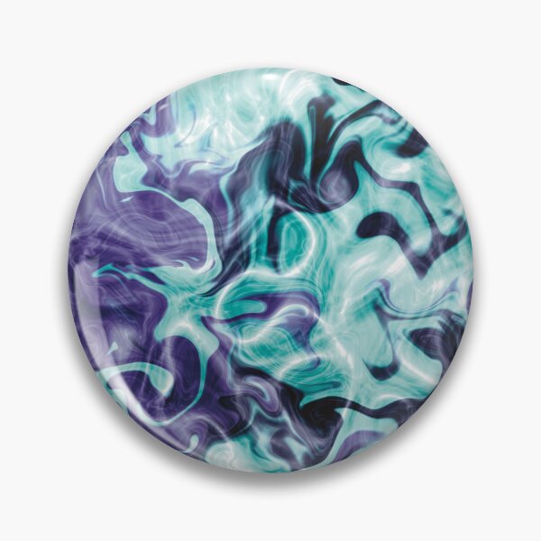 Item preview, Aqua & Violet Liquid Abstract Art designed and sold by MINIADORA.