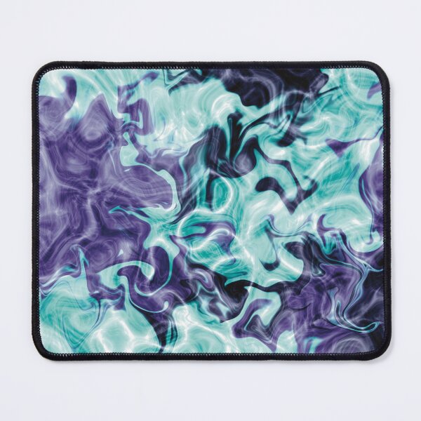 Item preview, Aqua & Violet Liquid Abstract Art designed and sold by MINIADORA.