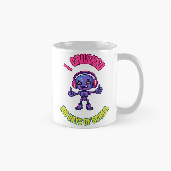 Item preview, I Crushed 100 Days of School Gamer Robot TV Head designed and sold by PanaddaArtStudio.