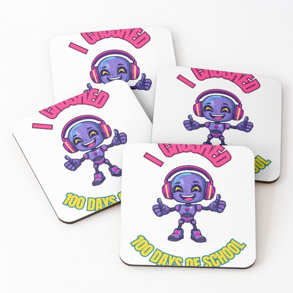 Item preview, I Crushed 100 Days of School Gamer Robot TV Head designed and sold by PanaddaArtStudio.