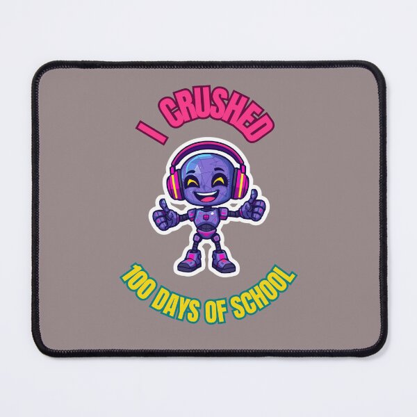 Item preview, I Crushed 100 Days of School Gamer Robot TV Head designed and sold by PanaddaArtStudio.