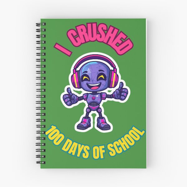 Item preview, I Crushed 100 Days of School Gamer Robot TV Head designed and sold by PanaddaArtStudio.