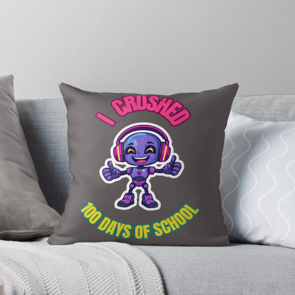 Item preview, I Crushed 100 Days of School Gamer Robot TV Head designed and sold by PanaddaArtStudio.