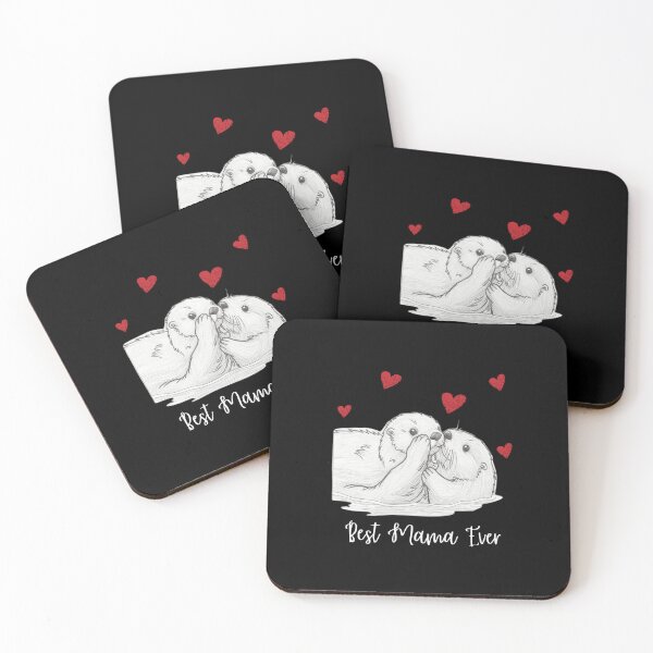 Item preview, Best Mama Ever. Sea Otter Mother and Baby Otter design designed and sold by SofikoDesigns.
