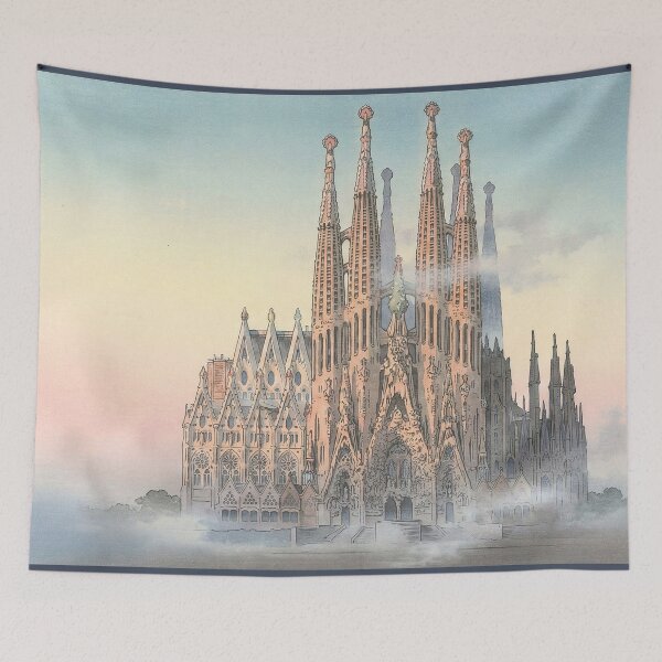 Item preview, Sagrada Familia Japanese Woodblock Print designed and sold by Takeda-art.