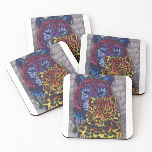 Item preview, Abstract cheetahs in colourful way designed and sold by Crystalgirlwolf.