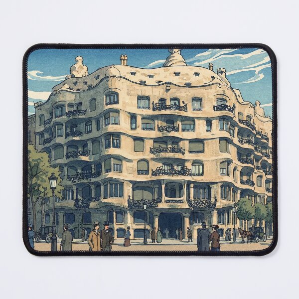 Item preview, Casa Mila Japanese Woodblock Print designed and sold by Takeda-art.