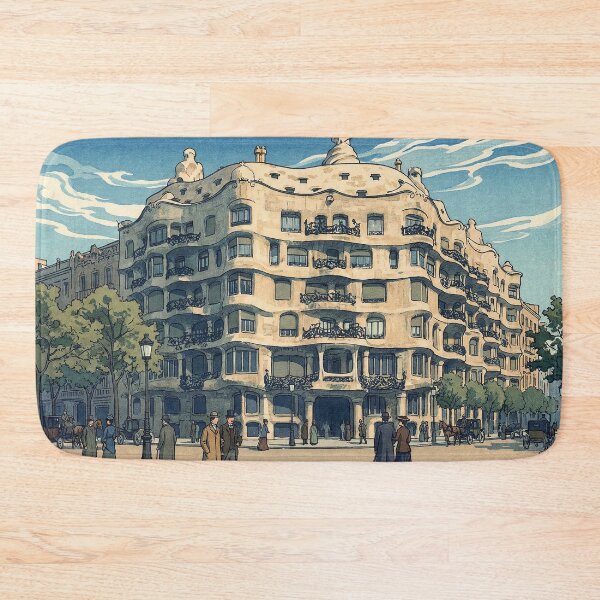 Item preview, Casa Mila Japanese Woodblock Print designed and sold by Takeda-art.
