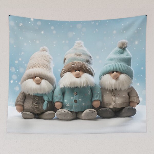 Item preview, Cute Christmas Gnome Throw Blanket – Cozy Winter Gnomes Throw Blanket | Winter Holiday Home Decor designed and sold by BearBrushDesign.