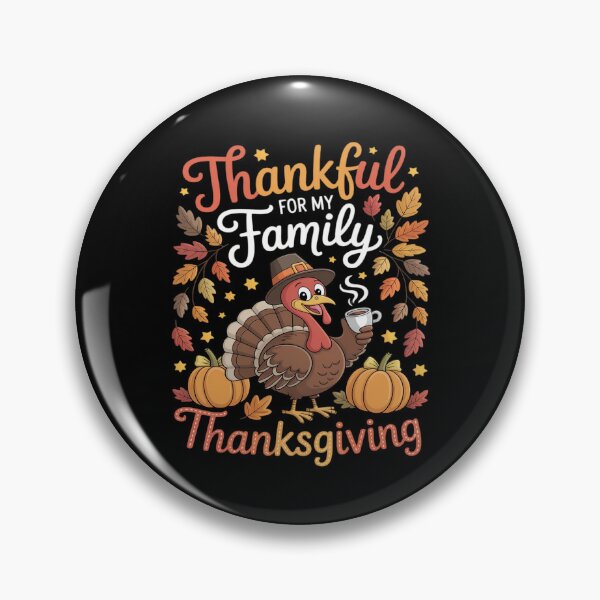 Artikelvorschau, Dankbar für meine Familie, Thanksgiving, süßer Truthahn entworfen und verkauft von ryukaizox1.