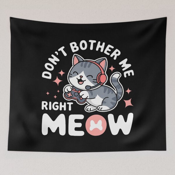 Item preview, Funny Cat Gamer Dont Bother Me Right Meow Video Games Lover designed and sold by BeverlyBrenda.