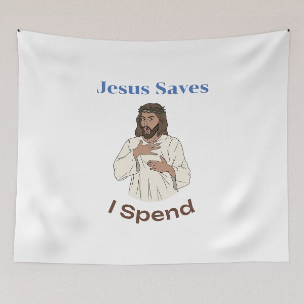 Item preview, Jesus Saves I Spend Bring faith, fun, and inspiration together with this unique Christian design. designed and sold by BandGTees.