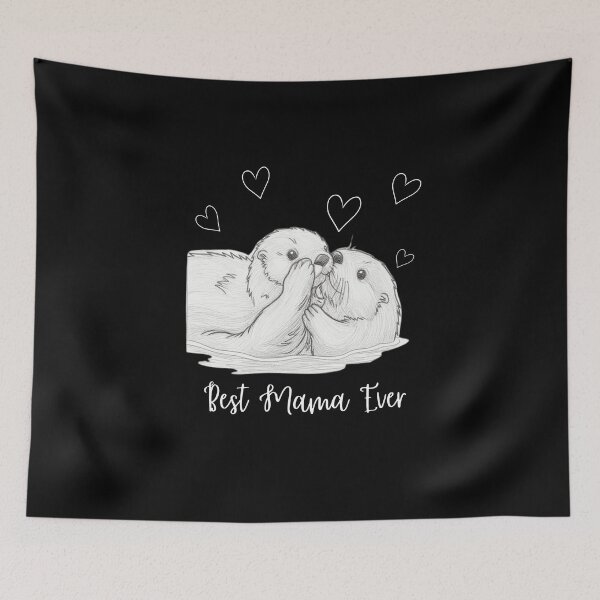 Item preview, Best Mama Ever. Sea Otter Mother and Baby Otter design designed and sold by SofikoDesigns.