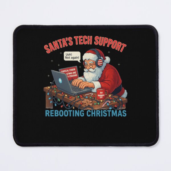 Item preview, Santa's Tech Support Rebooting Christmas Santa Claus IT designed and sold by jakaun.