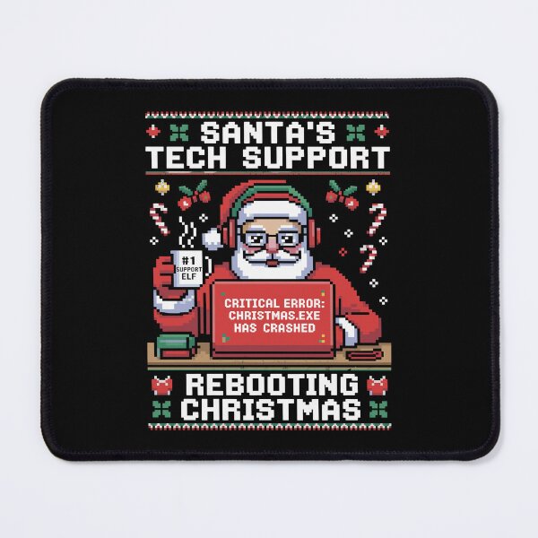 Item preview, Santa's Tech Support Rebooting Christmas Santa Claus IT Ugly Xmas Sweater designed and sold by jakaun.