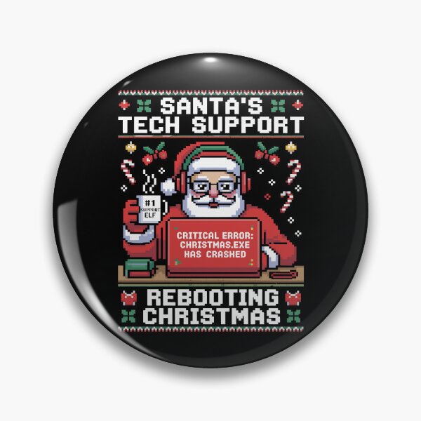 Item preview, Santa's Tech Support Rebooting Christmas Santa Claus IT Ugly Xmas Sweater designed and sold by jakaun.