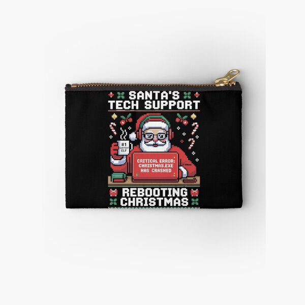Item preview, Santa's Tech Support Rebooting Christmas Santa Claus IT Ugly Xmas Sweater designed and sold by jakaun.
