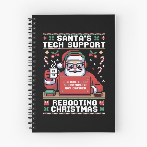 Item preview, Santa's Tech Support Rebooting Christmas Santa Claus IT Ugly Xmas Sweater designed and sold by jakaun.
