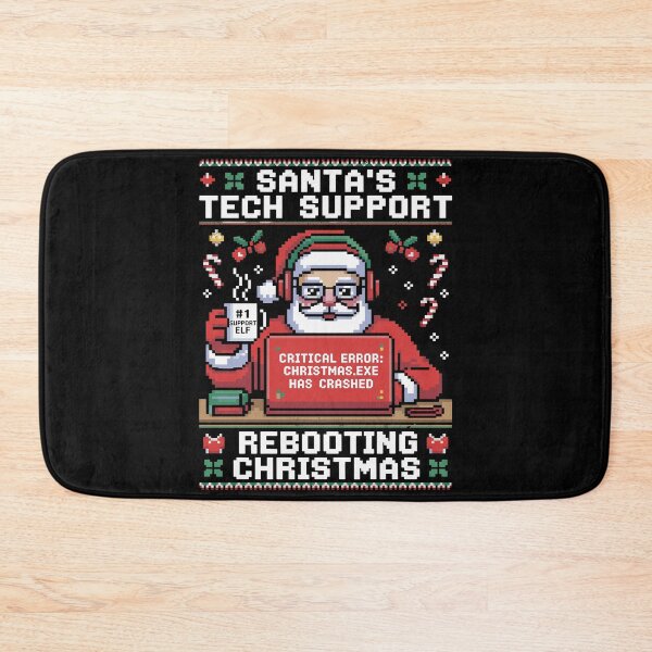 Item preview, Santa's Tech Support Rebooting Christmas Santa Claus IT Ugly Xmas Sweater designed and sold by jakaun.