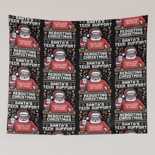 Item preview, Santa's Tech Support Rebooting Christmas Santa Claus IT Ugly Xmas Sweater designed and sold by jakaun.